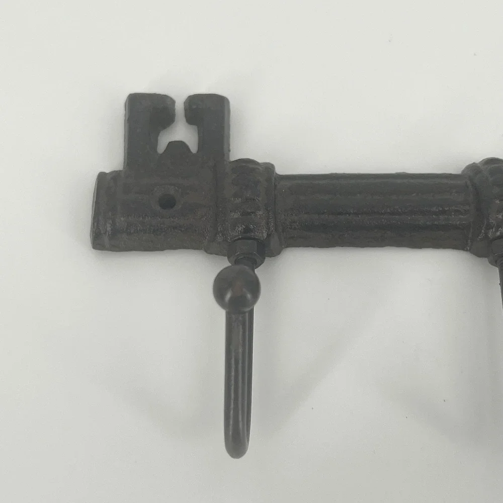 Skeleton Key Wall Hook Rack Cast Iron Victorian Black Rustic Whimsygoth 9.5